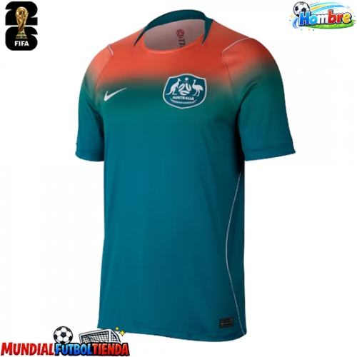 Camiseta Australia Segunda Equipación Replica Mundial 2026 mangas cortas